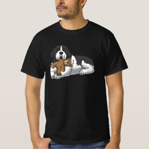 Landseer Dog met gekwelde dieren en harten T-shirt