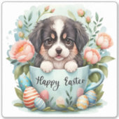 Landseer Happy Easter Vinyl Sticker (Voorkant)