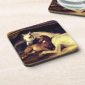 Landseer Horses Bier Onderzetter (Linkerzijde)