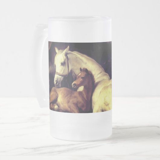 Landseer Horses Matglas Bierpul (Voorkant links)
