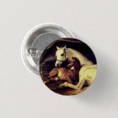 Landseer Horses Ronde Button 3,2 Cm (Voorkant /achterkant)