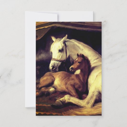Landseer Horses RSVP Kaartje (Voorkant)
