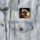 Landseer Horses Vierkante Button 5,1 Cm (In situ)