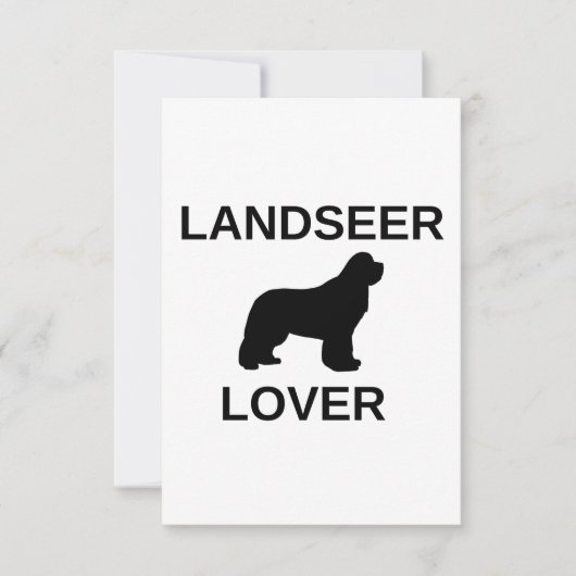 landseer liefhebber bedankkaart (Voorkant)