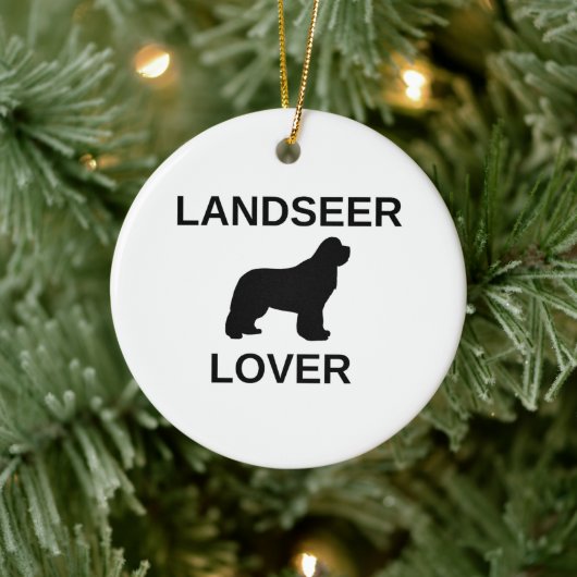 Landseer liefhebber keramisch ornament (Boom)