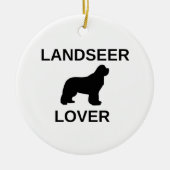 Landseer liefhebber keramisch ornament (Voorkant)