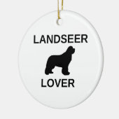 Landseer liefhebber keramisch ornament (Links)