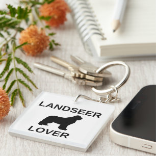 landseer liefhebber sleutelhanger