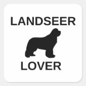 landseer liefhebber vierkante sticker (Voorkant)