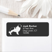 Landseer Newfoundland Dog Return Address Labels (Insitu)