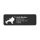 Landseer Newfoundland Dog Return Address Labels (Voorkant)