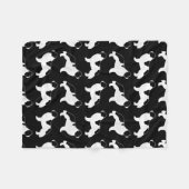 Landseer Newfoundland Dog Silhouettes Pattern Fleece Deken (Voorkant (Horizontaal))