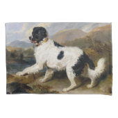 Landseer Newfoundland Dog (zwart en wit dier) Kussensloop (Voorkant-Links)