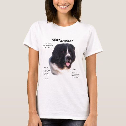 Landseer Newfoundland Geschiedenis; Ik hou van New T-shirt (Voorkant)