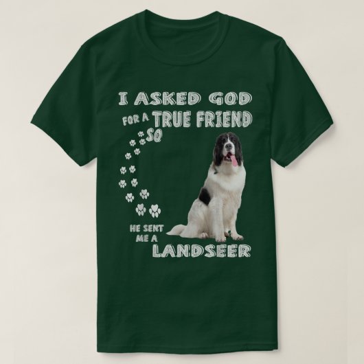 Landseer Newfoundland Gezegde Mam Dad Print, Newfi T-shirt (Design voorkant)