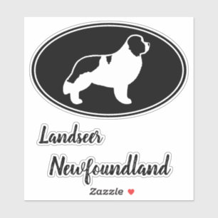 Landseer Newfoundland Hondensilhouet Sticker