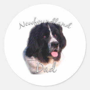 Landseer Newfoundland Pa 2, Newfie Pa, Newf Pa Ronde Sticker