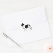 Landseer Newfoundland Ronde Sticker (Envelop)