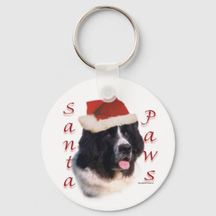 Landseer Newfoundland Santa Paws Sleutelhanger
