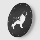 Landseer Newfoundland Silhouette Grote Klok (Hoek)