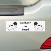 Landseer On Board Landseer Newfoudland Bumpersticker (Op auto)