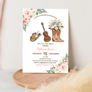 Landselijke Cowboylaarzen Baby Shower Kaart