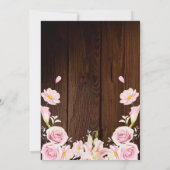 Landselijke houten kant slingerlampjes bloemetjes  kaart (Achterkant)