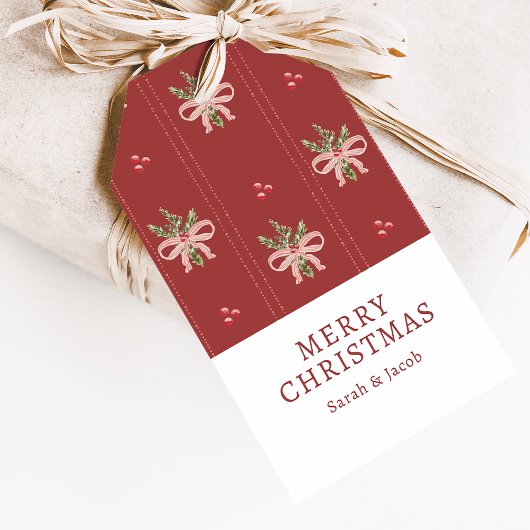Landselijke Kerstbogen Cadeaubijsluiter Cadeaulabel