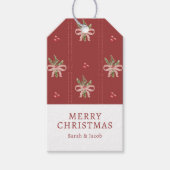 Landselijke Kerstbogen Cadeaubijsluiter Cadeaulabel (Voorkant)