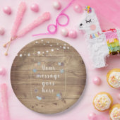 Landselijke kerstverlichting in een glazen pot Uw  Papieren Bordje (Feest)