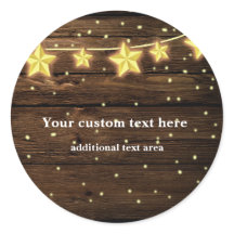 Landselijke Sterren Slingerlampjes Houten Baby Sho