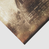  landskleding van Barn Sepia Tissuepapier (Detail)