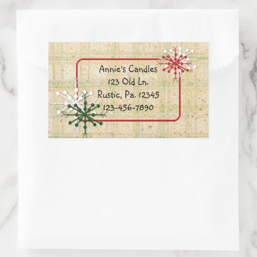 Landsneeuwvlokken Aangepaste Sticker (Tas)