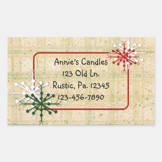 Landsneeuwvlokken Aangepaste Sticker (Voorkant)