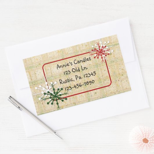 Landsneeuwvlokken Aangepaste Sticker (Envelop)