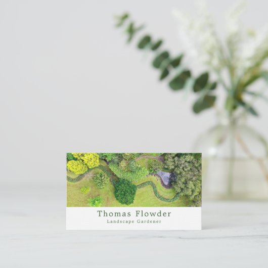 Landspoedtuin, tuinbouwer, tuinbouwer visitekaartje (Staand voorkant)