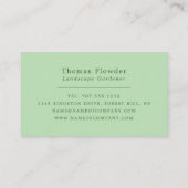 Landspoedtuin, tuinbouwer, tuinbouwer visitekaartje (Achterkant)