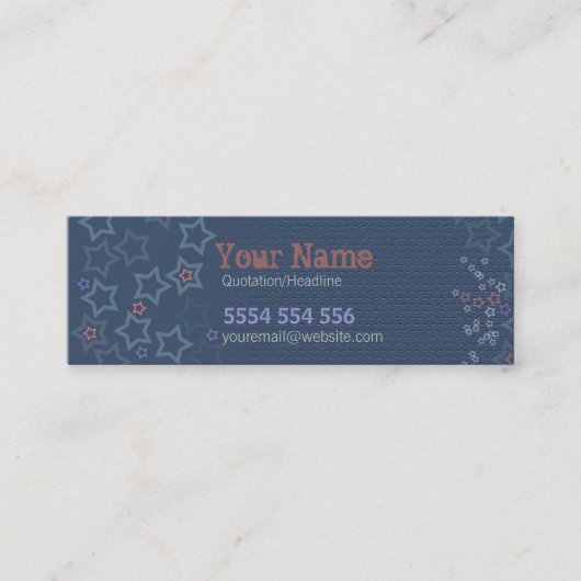 Landsterren Mini Visitekaartje (Voorkant)