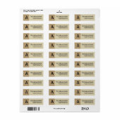 Landsterren : Monogram retouradreslabels Etiket (Full Sheet)