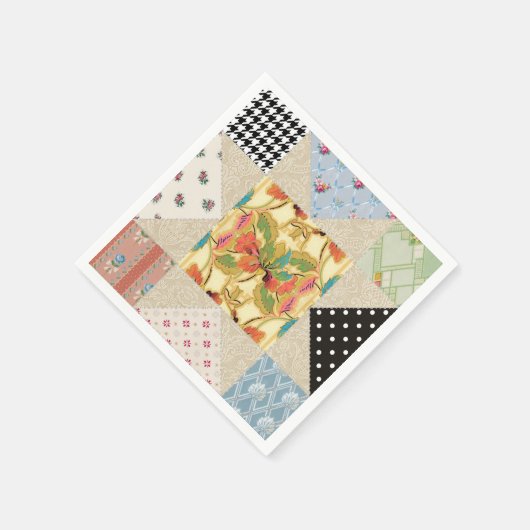 landstijl Evening Star Quilt Pattern Servetten (Hoek)