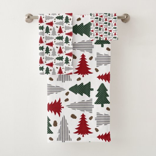 Landstijl kerstbomen — Shower Curtain Bad Handdoek (Insitu)