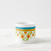 Landstijl Marigolds Border Espresso Mok (Voorkant)