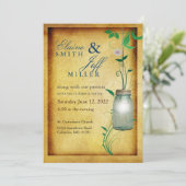 Landstijl Mason Jar met flair Kaart (Staand voorkant)