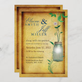 Landstijl Mason Jar met flair Kaart (Voorkant / Achterkant)