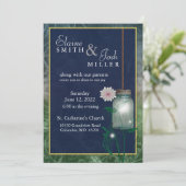 Landstijl Mason Jar met flair Kaart (Staand voorkant)