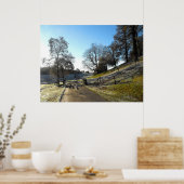 Landstrook in een vorst landschap poster (Keuken)