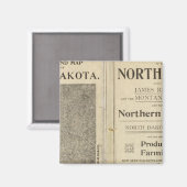 Landsubsidie van North Dakota Magneet (Voorkant / Achterkant)
