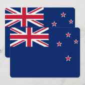 Landsvaderlijke uitnodigingen met de vlag van Nieu (Voorkant / Achterkant)