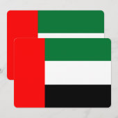 Landsvaderlijke uitnodigingen met Vlag van de VAE (Voorkant / Achterkant)