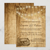 Landtrouwuitnodiging met Barn en Silo Kaart (Voorkant / Achterkant)